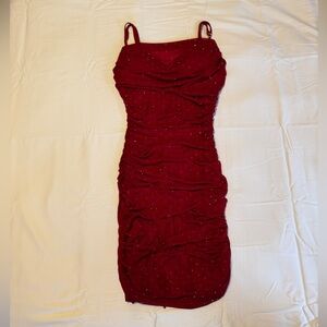 Life Of The Party Rhinestone And Pearl Mini Dress